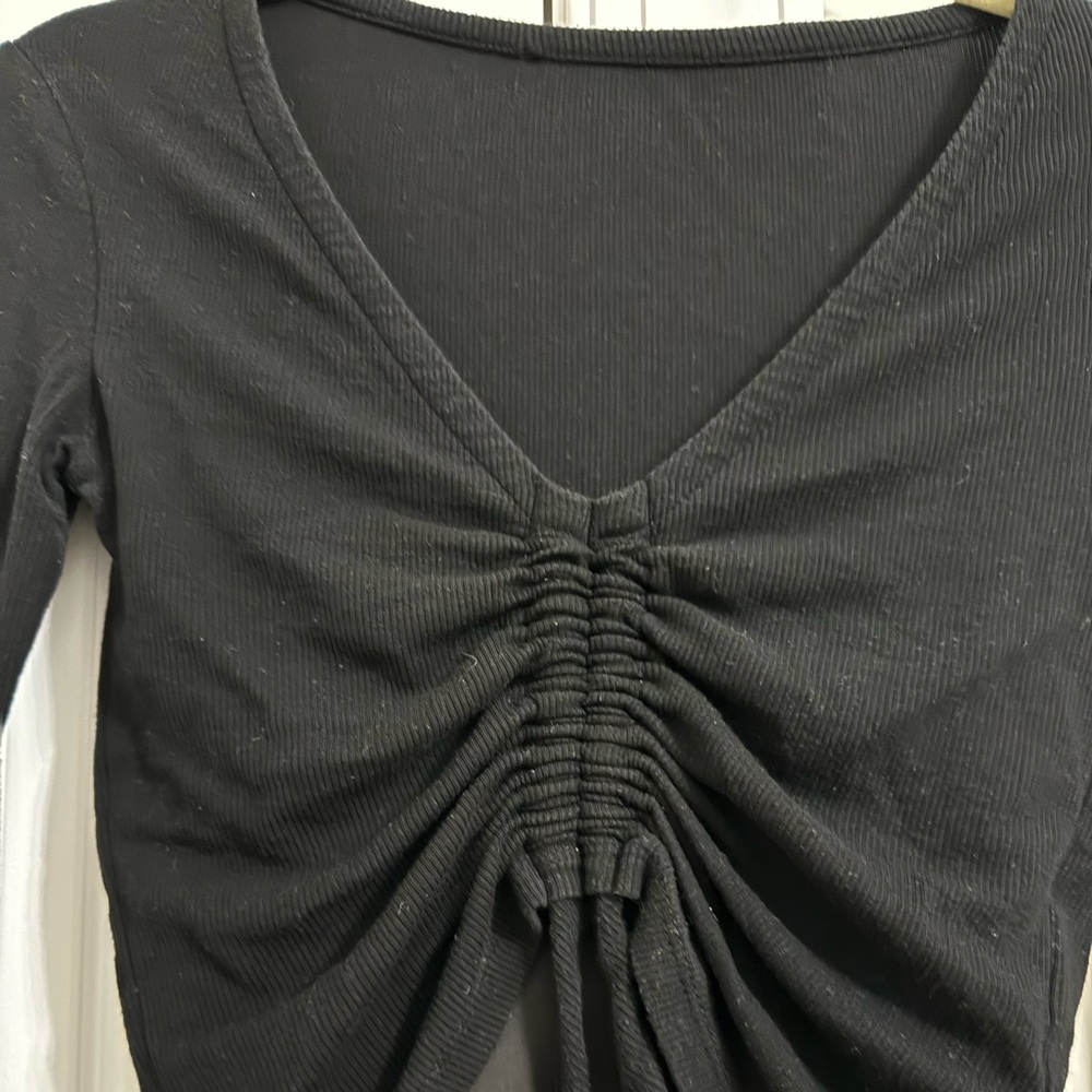 All Saints Black Satin Slip Dress with Knit Top Set - Picture 9 of 12